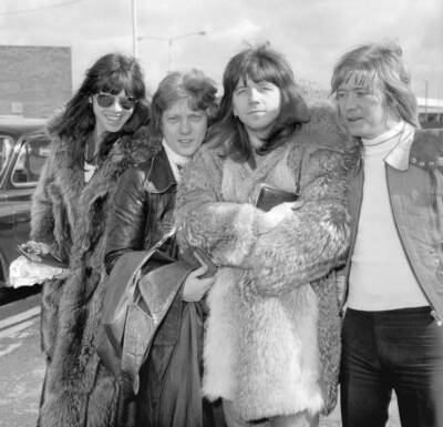 Steve Priest Mick Turner Andy Scott Brian Connolly Sweet Heathrow - 1975 Photo