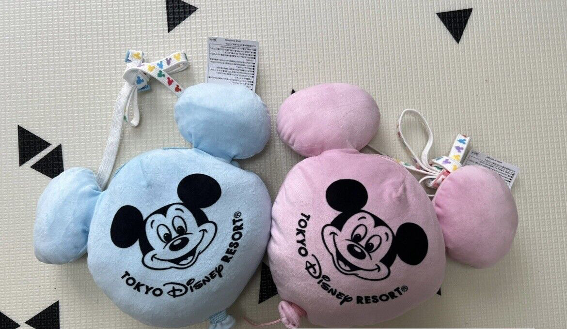 Tokyo Disney Resort Mickey Globo Bolso de Hombro Bolsa Rosa y Azul con ETIQUETA