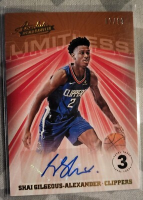 2018-19 Absolute Shai Gilgeous-Alexander Rookie Auto Jersey #D 2 