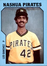 1985 Nashua Pirates TCMA #22 Leo Sanchez Santiago Dominican Republic DR Card
