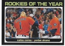2020 Heritage Baseball HN Combo Cards Rookies Of The Year Astros