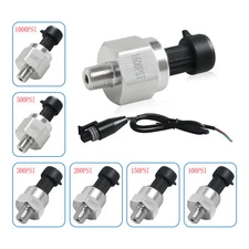 5V Pressure Transducer or Sender 100psi-1600Psi for Fuel Diesel Oil Air Water US