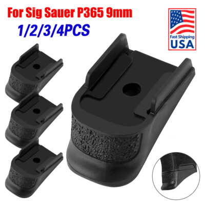 Grip Extension For Sig Sauer P365 9mm & .380 Pinky Extender 10rd Magazines Black