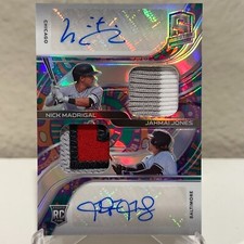 2021 Panini Spectra Rookie Dual Jersey Auto Nick Madgrial Jahmai Jones #RDJA-NJ