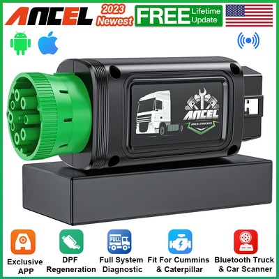 ANCEL HD100Heavy Duty Truck Scanner Diagnostic Tool DPF Regen for Cummins Paccar