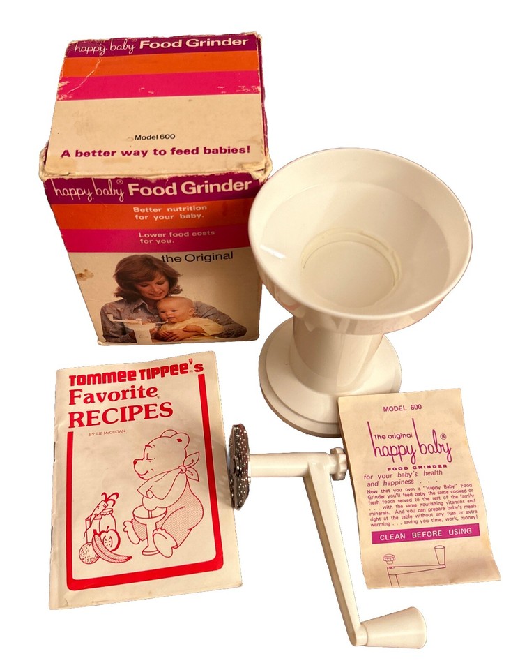 Vintage Happy Baby Food Grinder THE ORIGINAL Model 600 W/Box & Original