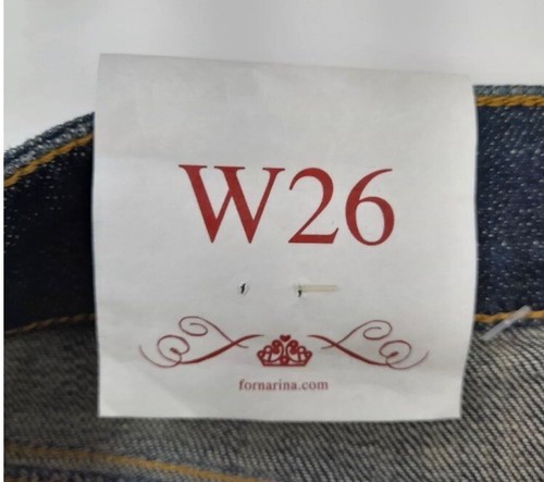 FORNARINA Womens Straight Dark Blue Embellishment Jeans W26” L31” NEW WITH TAGS - Picture 8 of 10