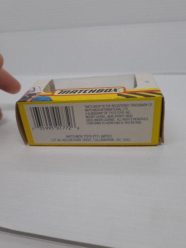 Vintage Matchbox 1993 Construction Series #68 Yellow Road Roller MIB New In Box - Picture 8 of 8