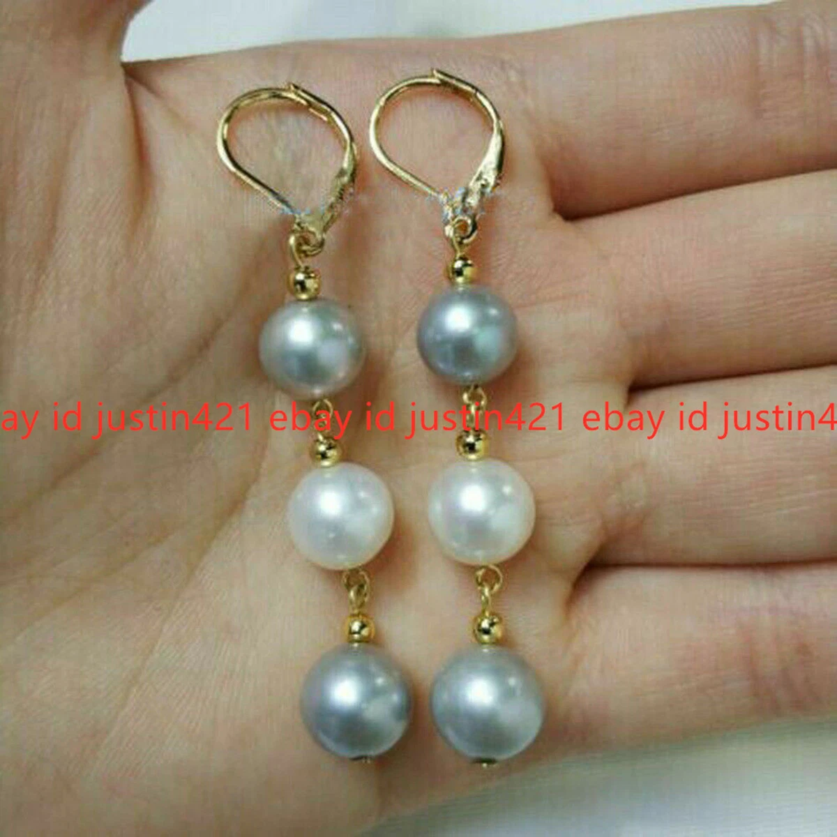 White earrings ebay shop
