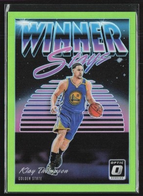 Klay Thompson 2018-19 Donruss Optic Winner Stays Lime Green /149 #7 Golden State