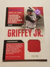20/99 PURPLE 2017 Panini Chronicles Swatches Ken Griffey Jr #CS-KGJ