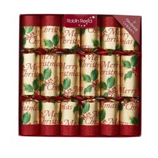 Robin Reed English Christmas Crackers - Merry Christmas Elegance, 6 Count