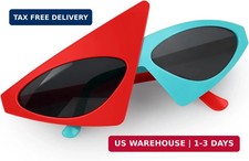 Novelty Party Sunglasses 80s Asymmetric Glasses Neon Glasses for Hip Hop Dance H