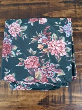 Black with Multicolor flowers Fabric 2 Yards x 36"