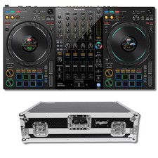 Pioneer DDJ-FLX10 4-Deck DJ Controller and Headliner HL10011 Flight Case with La