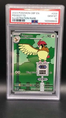 Pidgeotto 208/197 SV03: Obsidian Flames Holo PSA 10 Graded