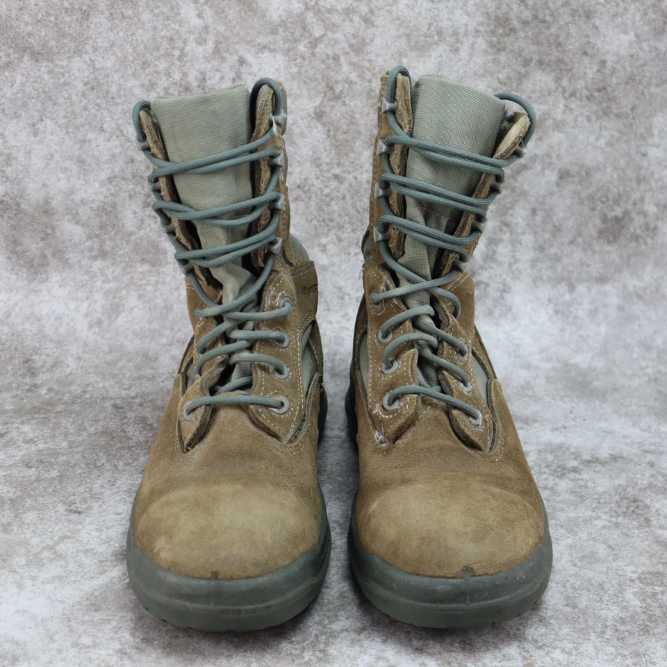 Botas Belleville 610STCombat Cuero Verde Tostado Puntera de Acero EH USAF Para Hombres Talla 7 R Foto 2 de 4