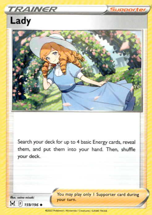 Lady 159/196 Uncommon Regular SWSH11: Lost Origin NM