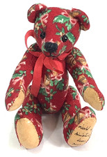 World of Miniatures Bears Pin 2007 Red Christmas Bells - 3.25 inches