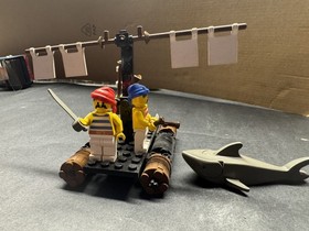 1989 Vintage Lego Pirates 6257 Castaway's Raft 100% Complete w/Instructions