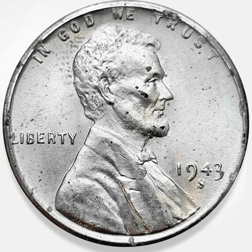 1943-S Steel Lincoln Wheat Penny 1c Cent BU Unc * Original Surface * 1943S #1