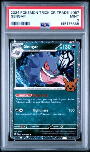 2024 POKEMON TRICK OR TRADE #057 GENGAR PSA 9