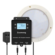 Automatic LED Daylight Extender, Zuomeng Chicken Coop Light with Intelligent ...