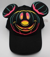 Disney Parks 2023 Halloween Pumpkin Mickey Mouse Ear Hat Cap Adult Glow in Dark