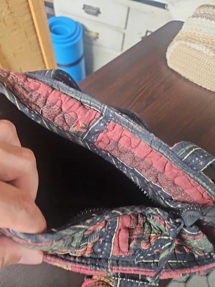 Cartera Donna Sharp Acolchada Cottagecore Patrón de Retazos/Bloque de Color Floral Polka Foto 3 de 3