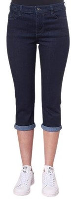 Esprit Damen Jeans Medium Slim Cropped Dunkelblau Stretch 7/8 Länge W27