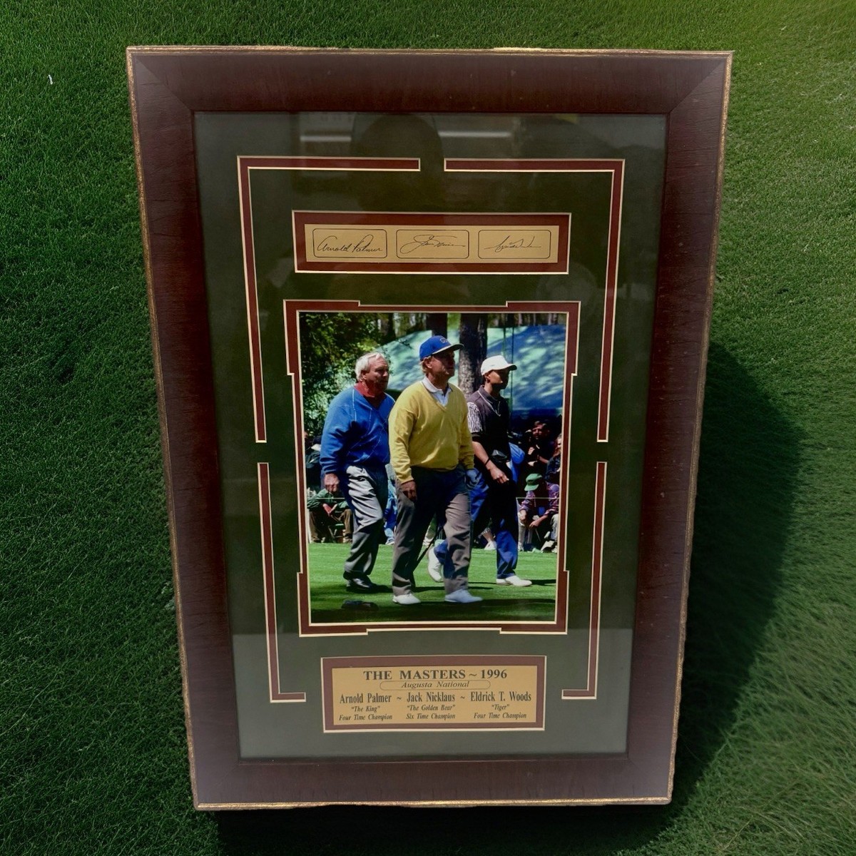 The Masters 1996 Framed Picture of Arnold Palmer/ Tiger Woods