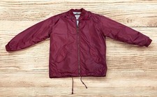VTG 90 s GAP Maroon Jacket Mens M Nylon Windbreaker Athletic Sports Dept. Lined
