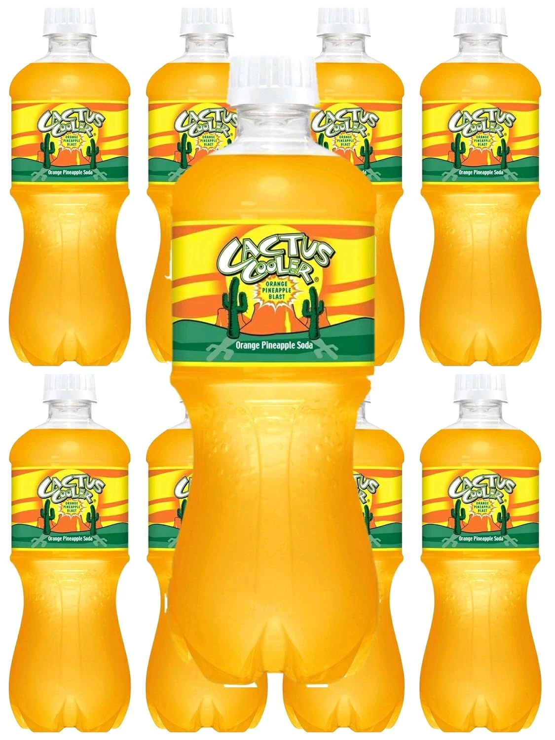Cactus Cooler Orange Pineapple 20 Fl Oz, 10 Bottles, Total 200 Fl Oz