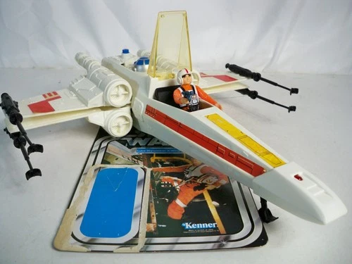 K26i81151 X-WING FIGHTER W/ LUKE SKYWALKER WORKS COMPLETE 1978 STAR WARS VINTAGE