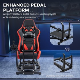 Supllueer Racing Simulator Cockpit With Seat Fits Thrustmaster T300 Logitech G29
