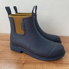 Merry People Bobbi Boots Navy/ Mustard Rain Chelsea Ankle Size 39 8.5/9 Rubber