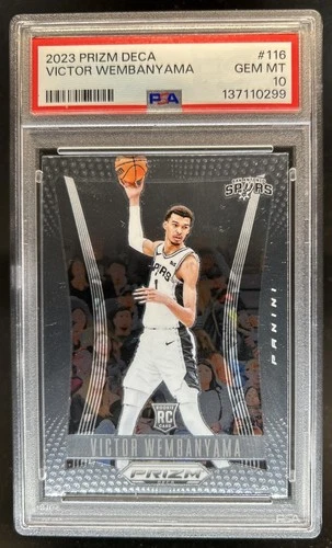2023-24 Panini Prizm Deca Victor Wembanyama RC Rookie #116 Spurs PSA 10 GEM MINT