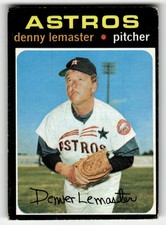 1971 Topps Denny Lemaster #636 Houston Astros MID GRADE NO CREASES!
