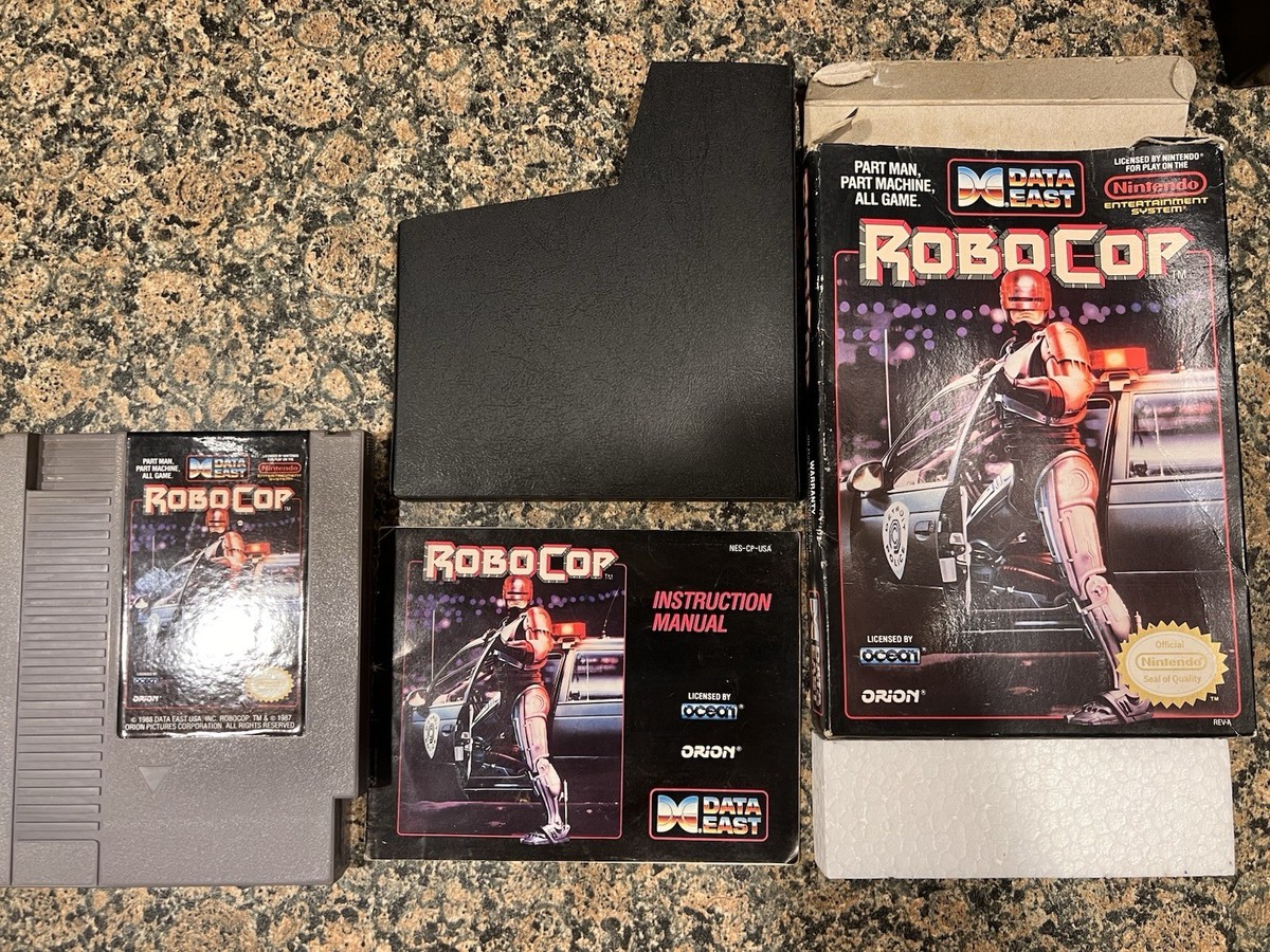 Nintendo NES RoboCop Robo Cop Game Box Manual Works GREAT Vintage Video Game