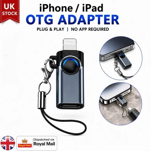 USB Type C Female To iPhone 8 Pin Male Adapter Converter For iPhone iPad iPod UK
