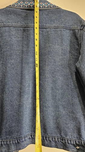 Vintage Christine Alexander Größe M 100% Baumwolle Jeansjacke Damen Strass / - Bild 10 von 12