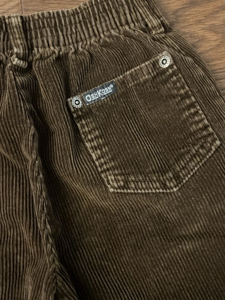 Pantalones de pana vintage para niños - talla 6 raros de moda pierna ancha ☼ Foto 3 de 3