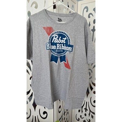 Pabst Blue Ribbon Beer Graphic T-Shirt Gray XXL nwt Officially Licensed PBR Tee