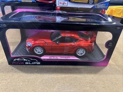 1/18 Toyota Supra GR  Model Solido Burago Minichamp Pink Slips NEW carbon fiber