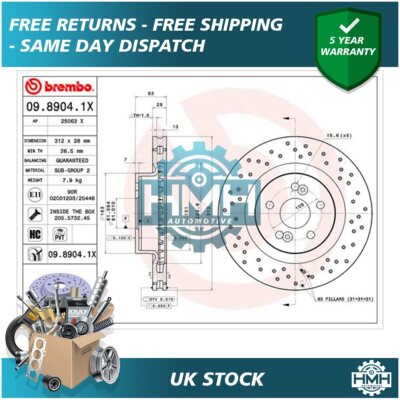 Fits Renault Clio Megane 2.0 dCi + Other Models HMH Front Brake Discs #2