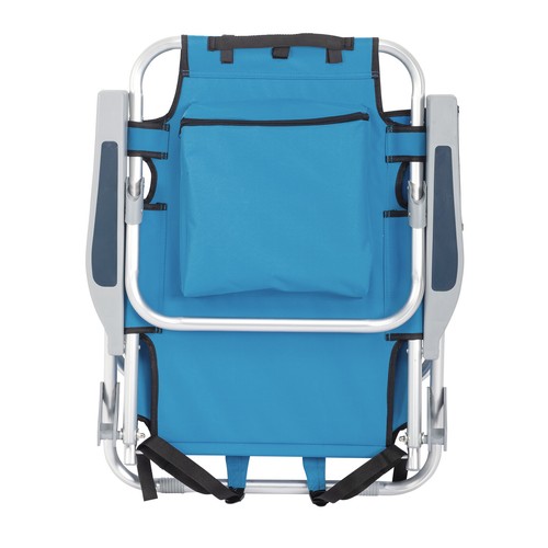 Silla de césped ligera de playa reclinada en la espalda con correas para mochila - Imagen 5 de 20