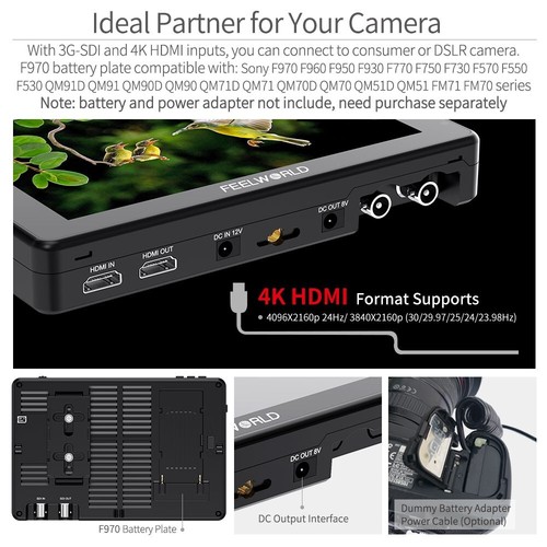 FEELWORLD LUT7S PRO 7 In 2200nits 3D LUT Touch Screen DSLR Camera Field Director - Picture 5 of 24
