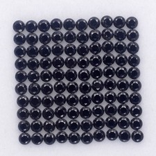 SUPERIOR SET 1.7CT 100PCS Best 100 Natural Black Spinel Round 1.4mm 1