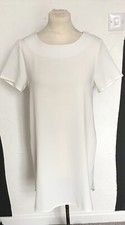 Ladies Pretty Little Thing Cream Short Sleeve Shift Dress Size 10