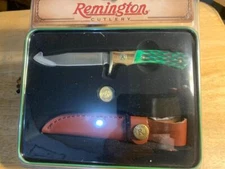 Remington Rocky Whitetails Cutover Gift Tin 6 1/2" Knife w/ Sheath R15717